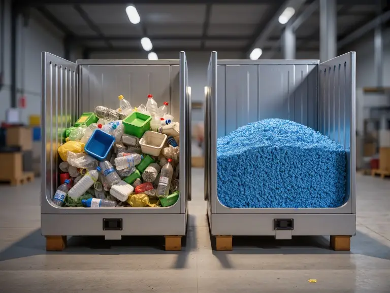 مقارنة بين تقليل الحجم قبل وبعد السحق